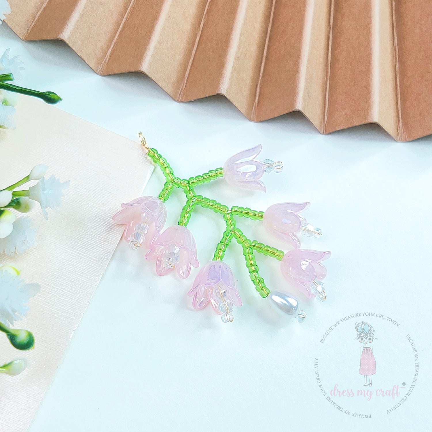 Hand-Woven Tulip Flower Bunches - Soft Pink