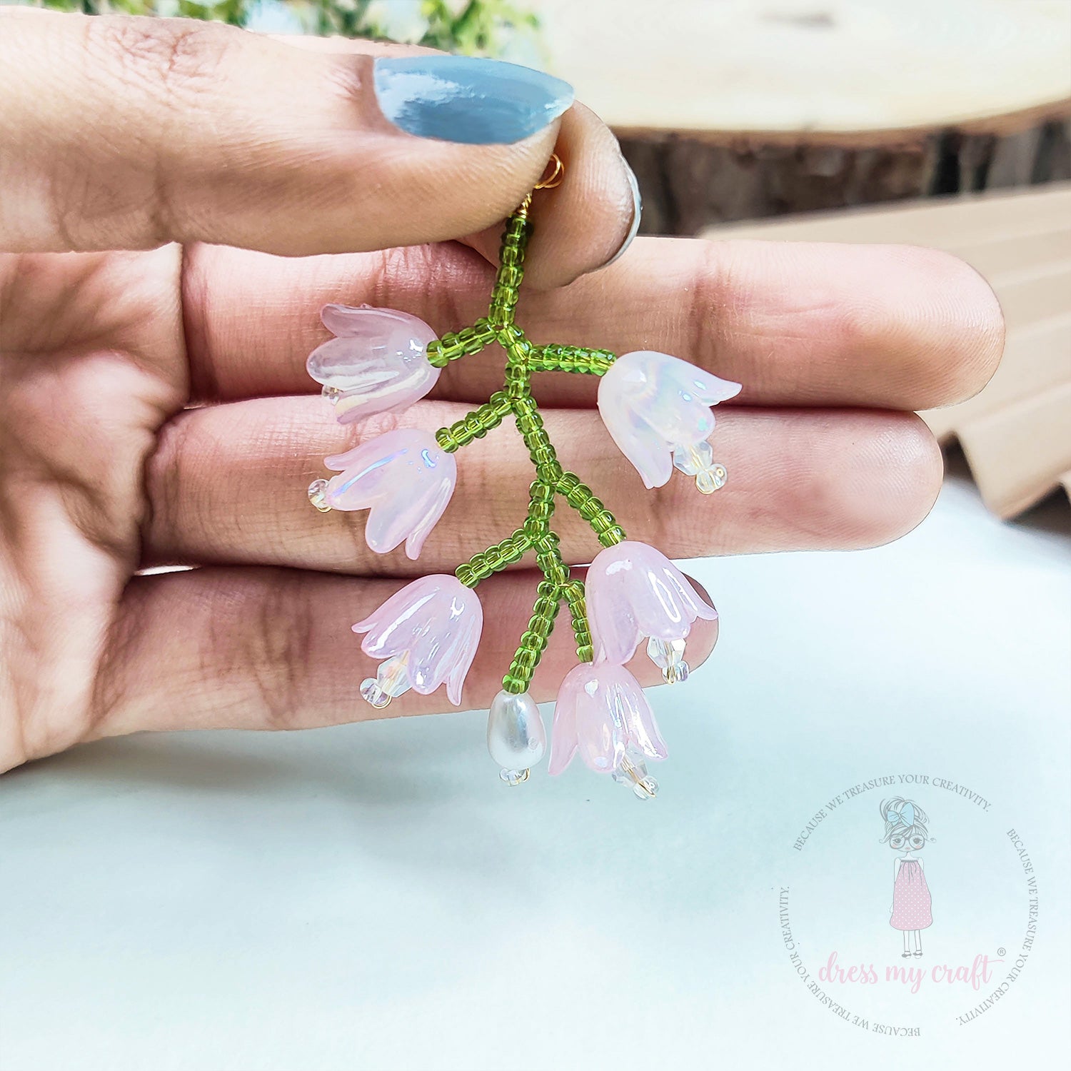 Hand-Woven Tulip Flower Bunches - Soft Pink
