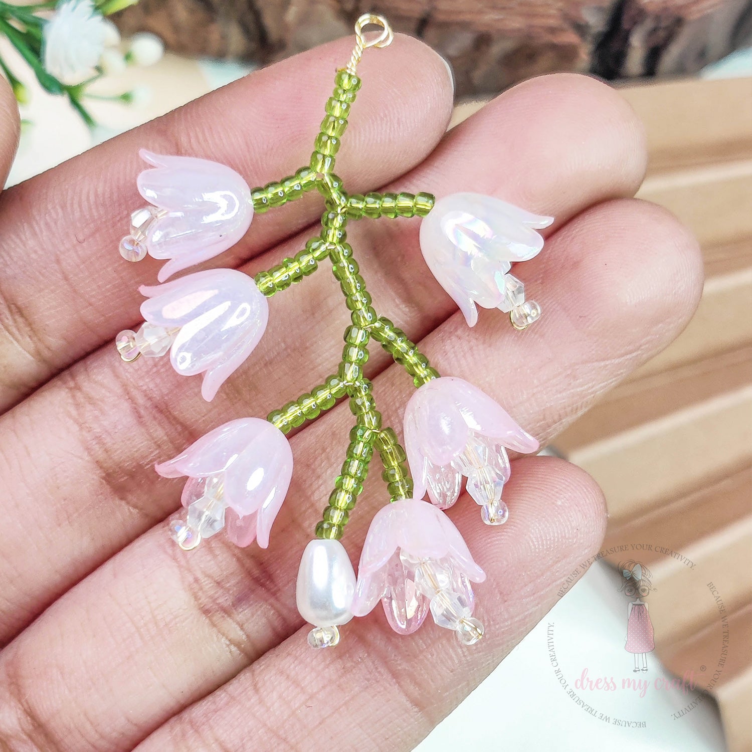 Hand-Woven Tulip Flower Bunches - Soft Pink