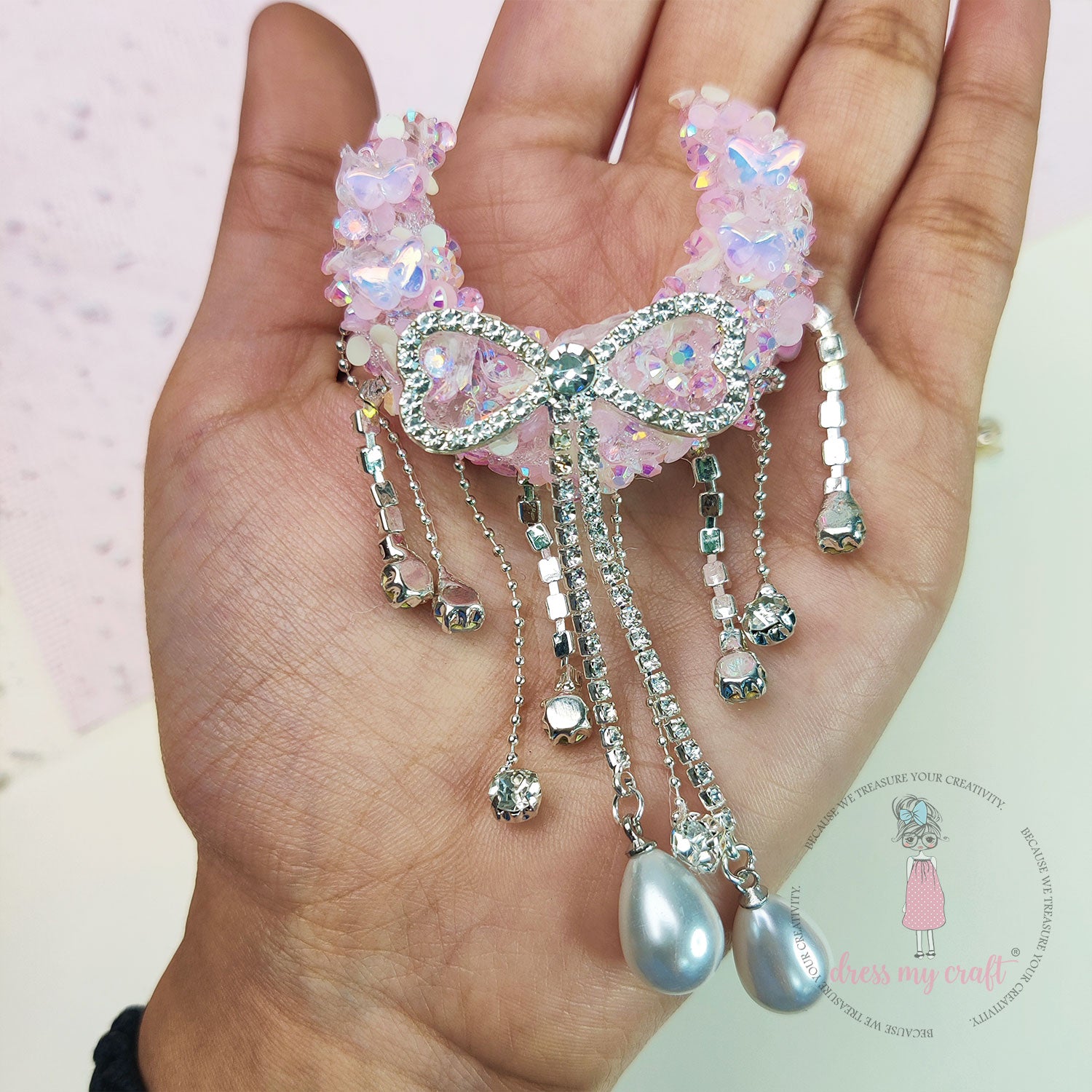 Luxury Handmade Moon Bead - Pink