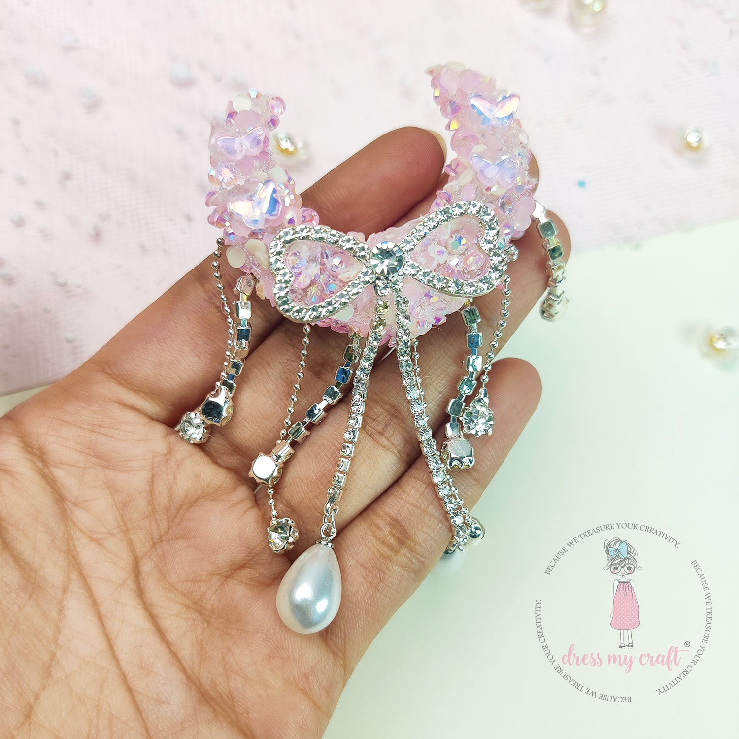 Luxury Handmade Moon Bead - Pink