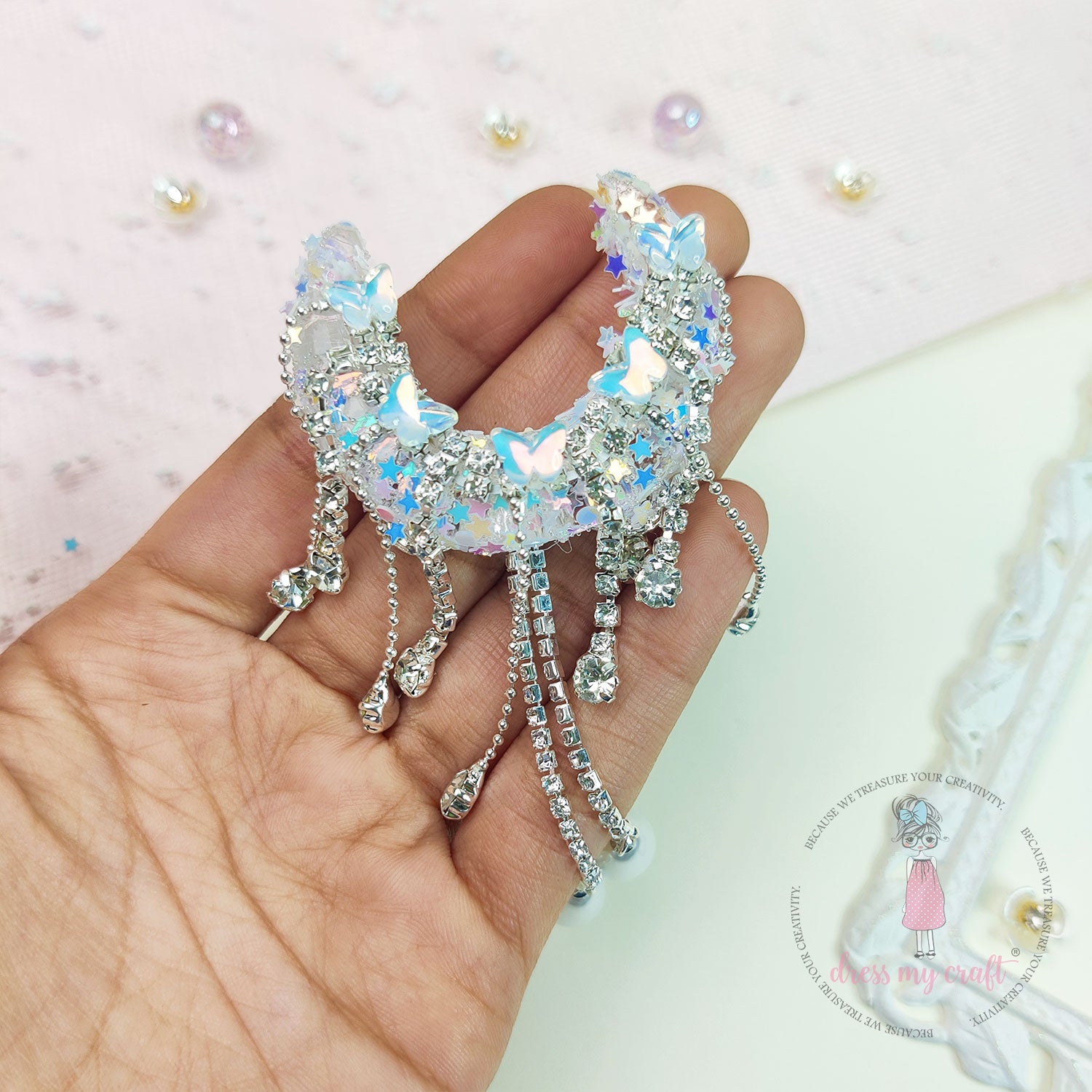 Luxury Handmade Moon Bead - White