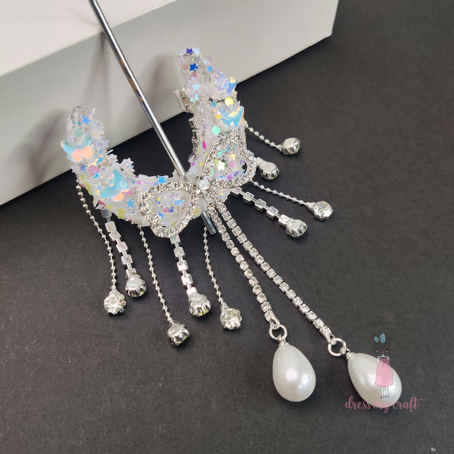 Luxury Handmade Moon Bead - White