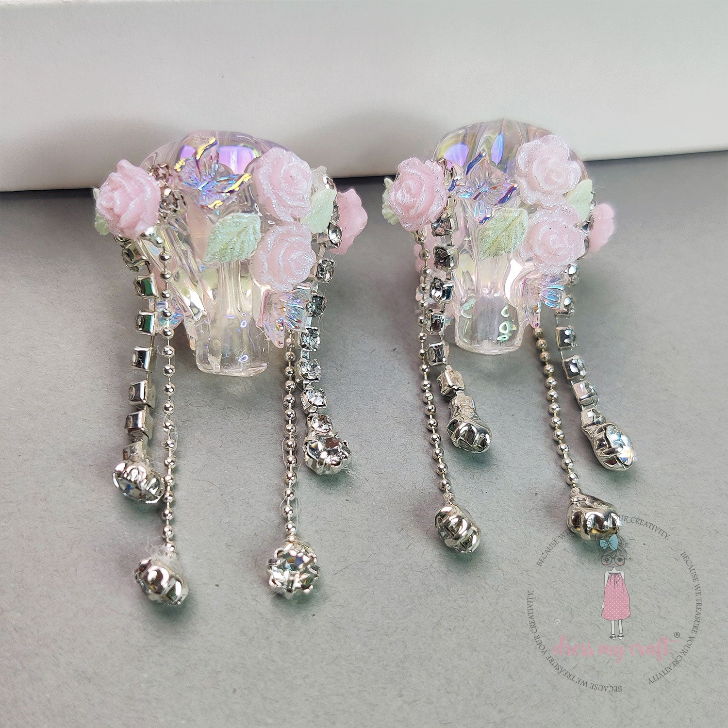 Floral Dream Balloon Bead - Clear Rainbow