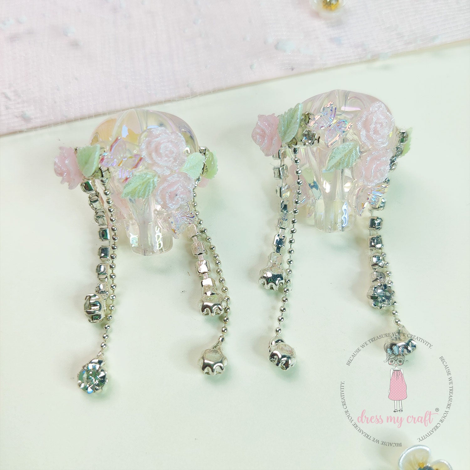 Floral Dream Balloon Bead - Clear Rainbow