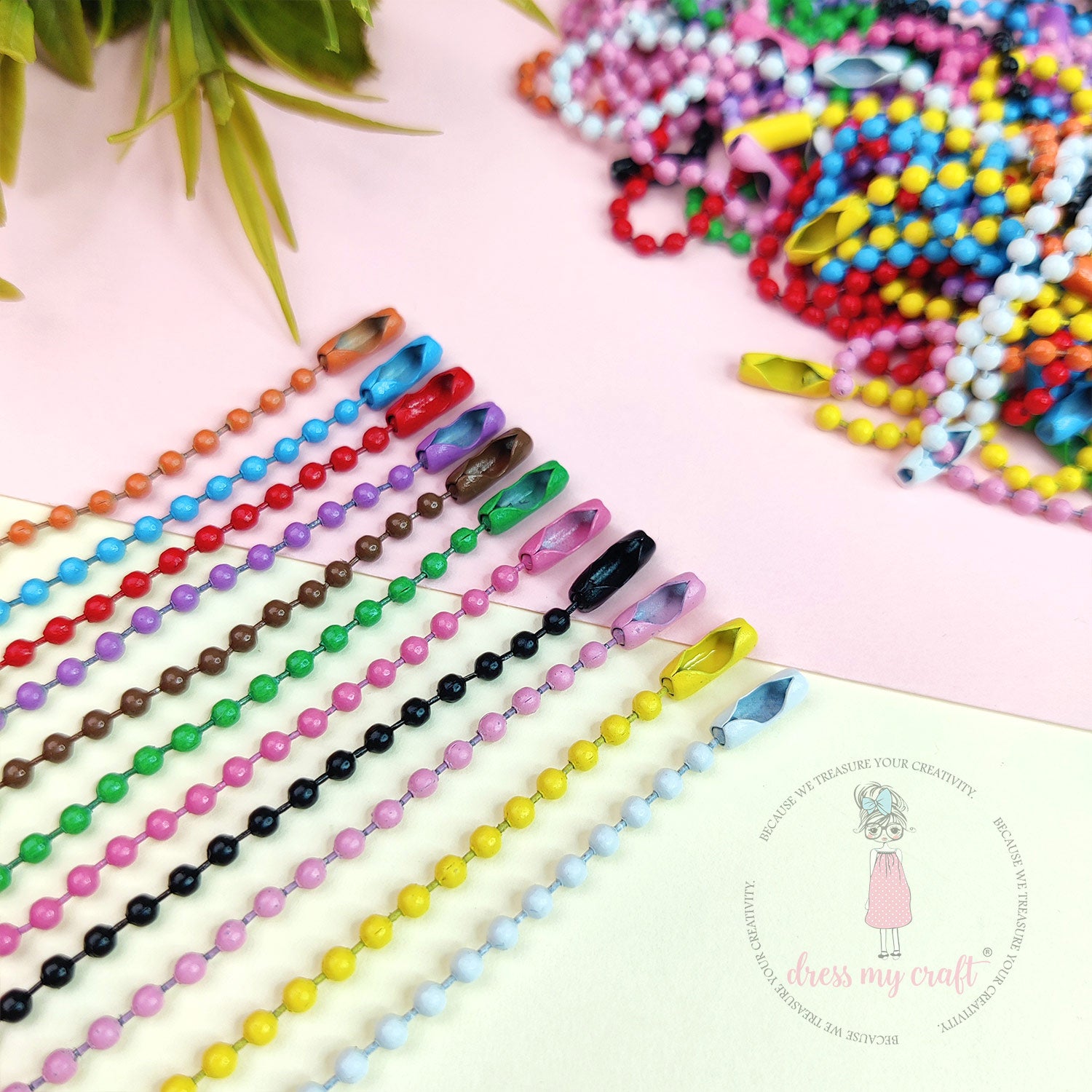 Ball Beads Chain - Assorted Pack – CRAFTERS CORNER