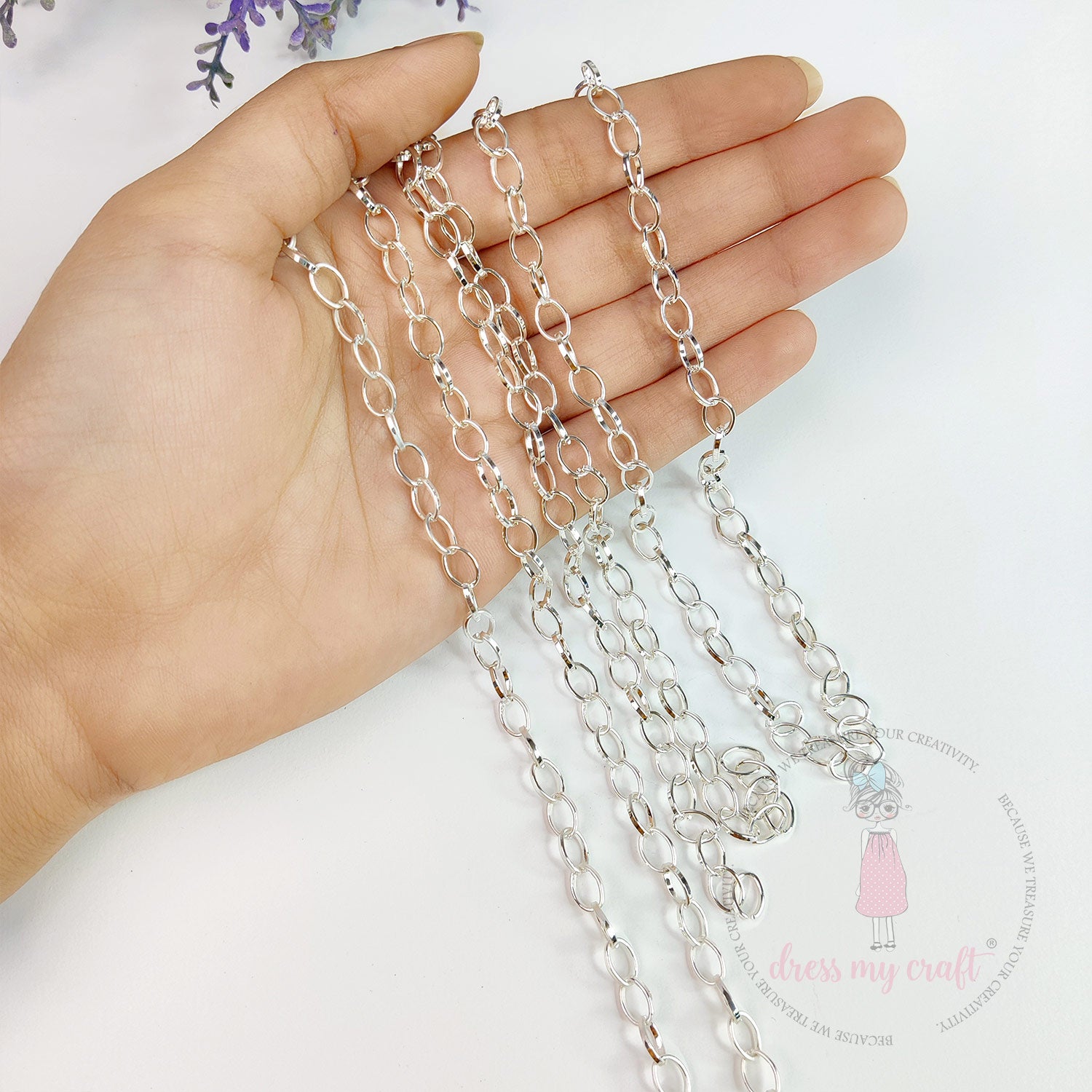 Big Loop Oval Cable Chain - Silver