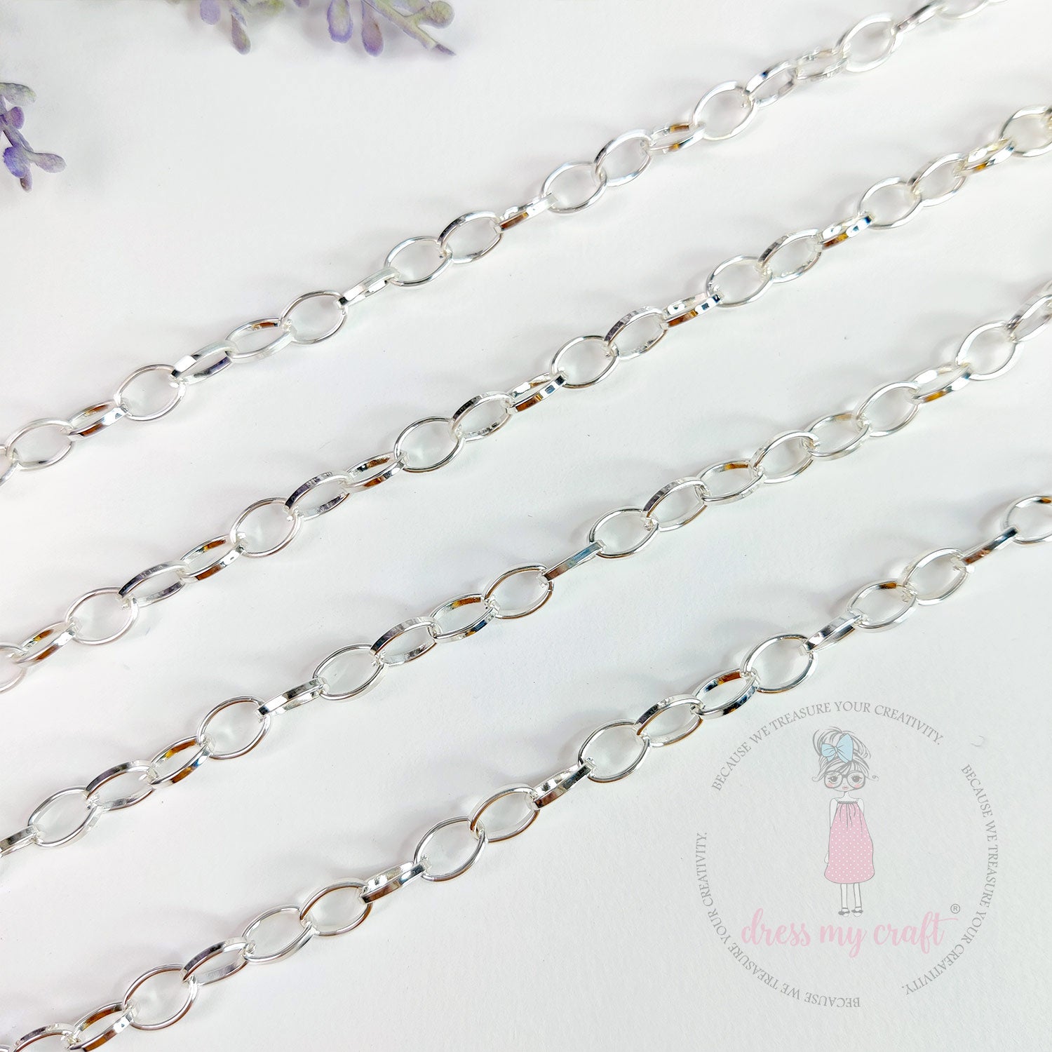 Big Loop Oval Cable Chain - Silver