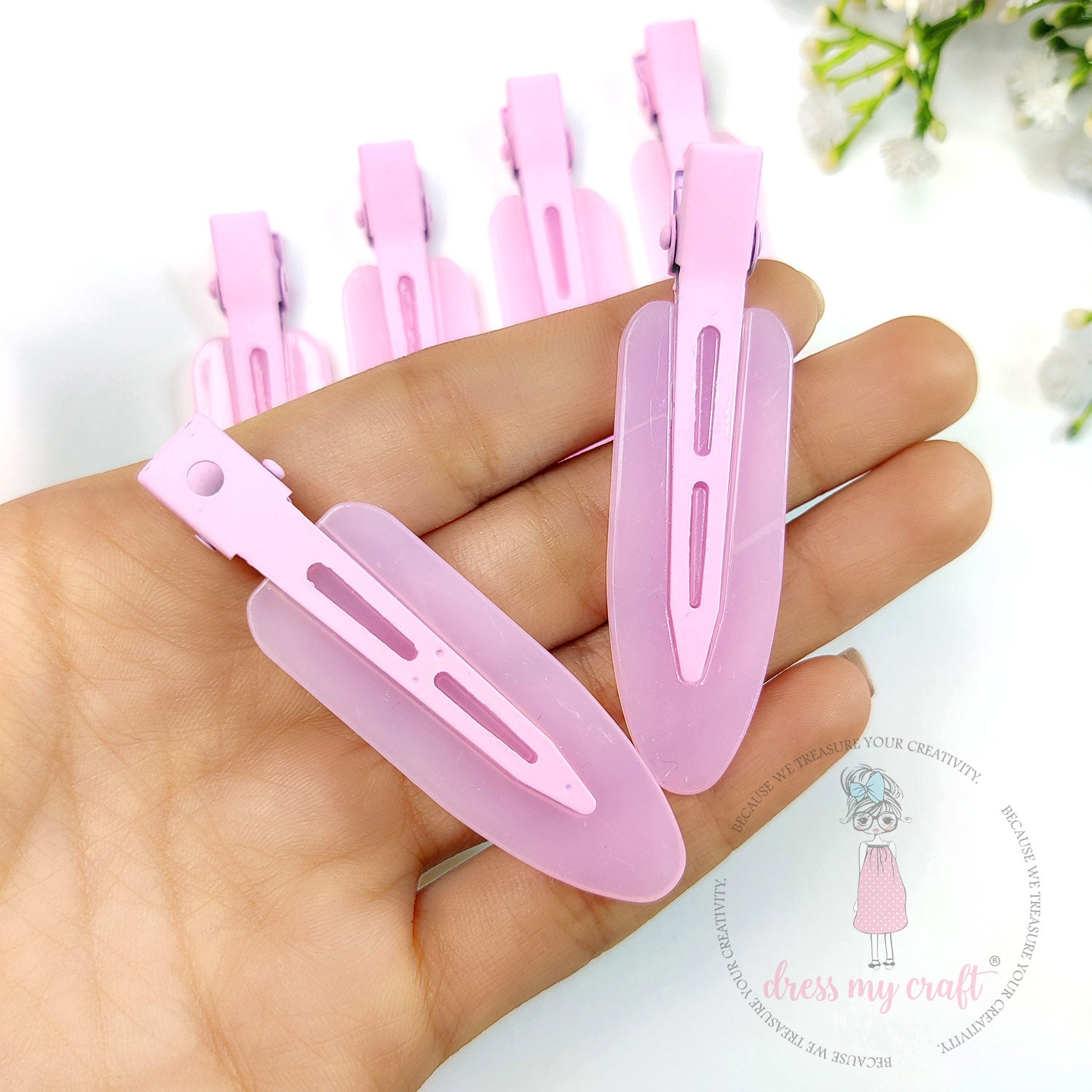DIY Crease Free Hair Clips - Pastel Pink