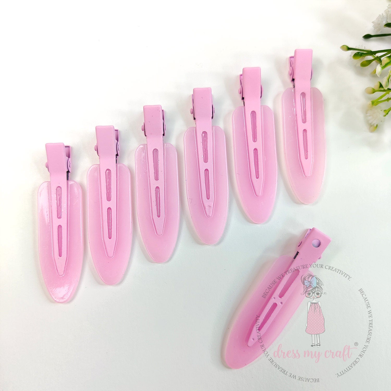 DIY Crease Free Hair Clips - Pastel Pink