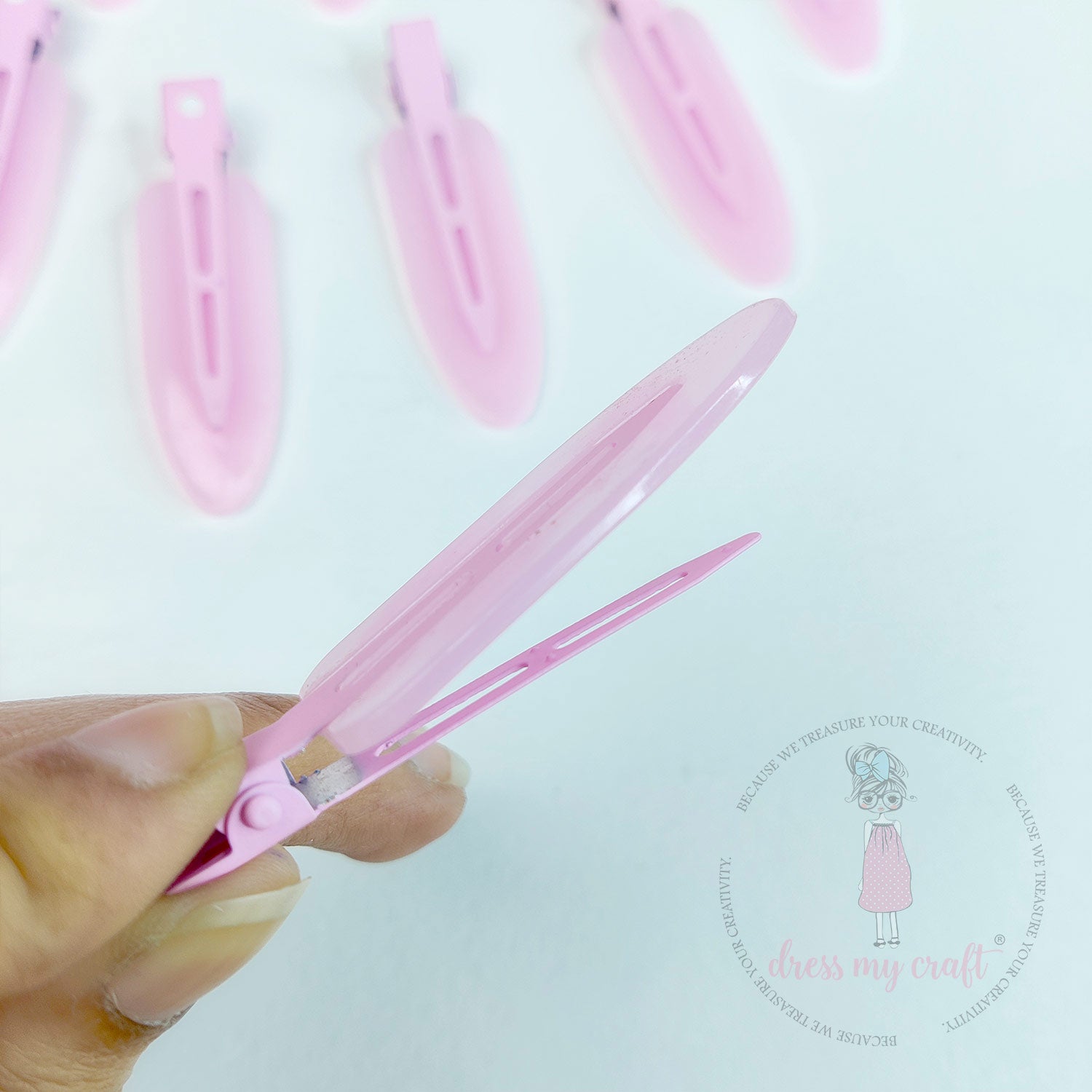 DIY Crease Free Hair Clips - Pastel Pink