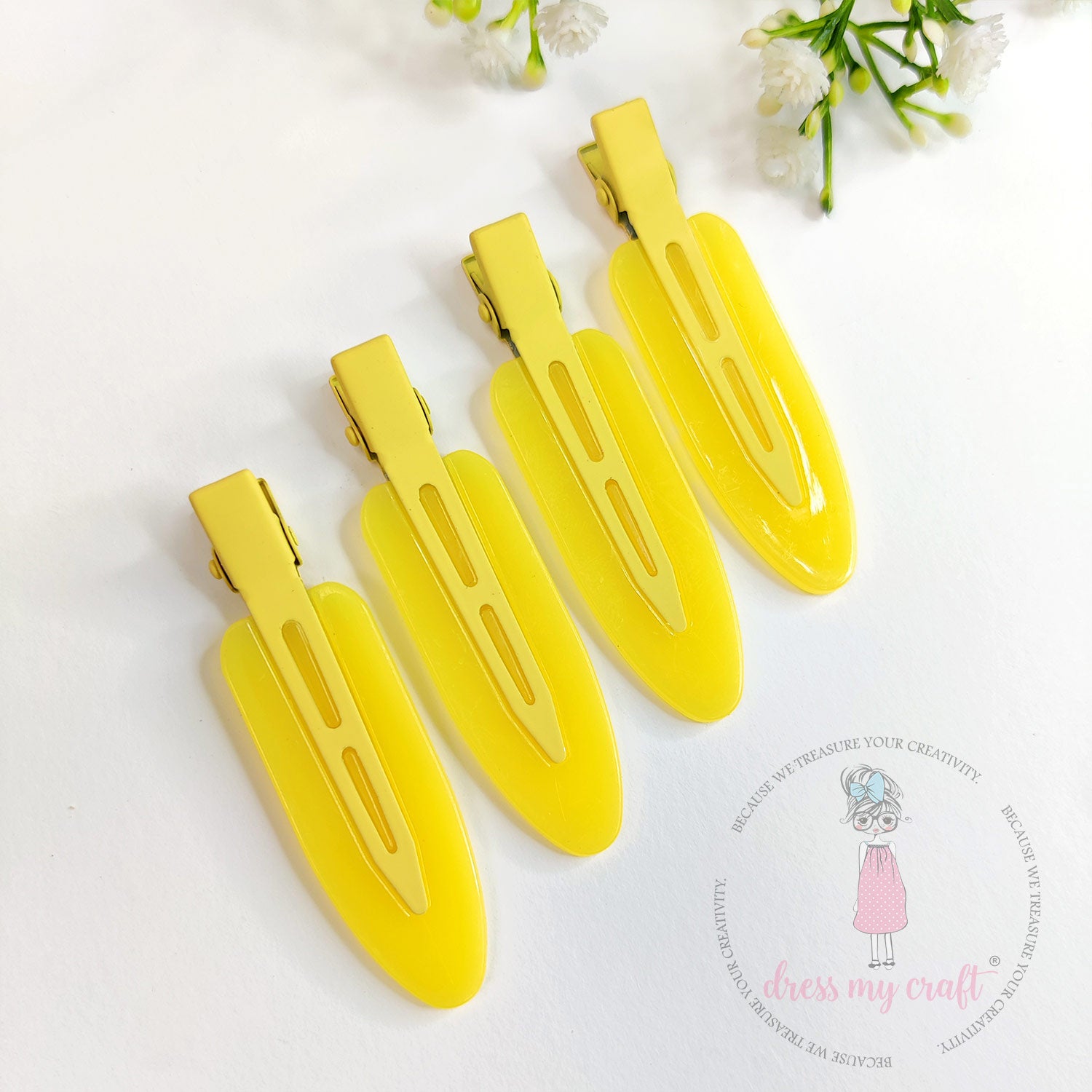 DIY Crease Free Hair Clips - Pastel Yellow