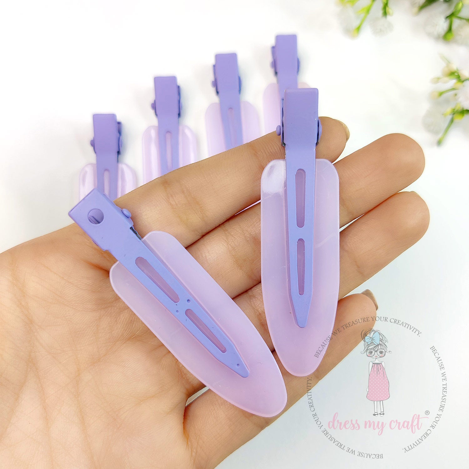 DIY Crease Free Hair Clips - Pastel Mauve
