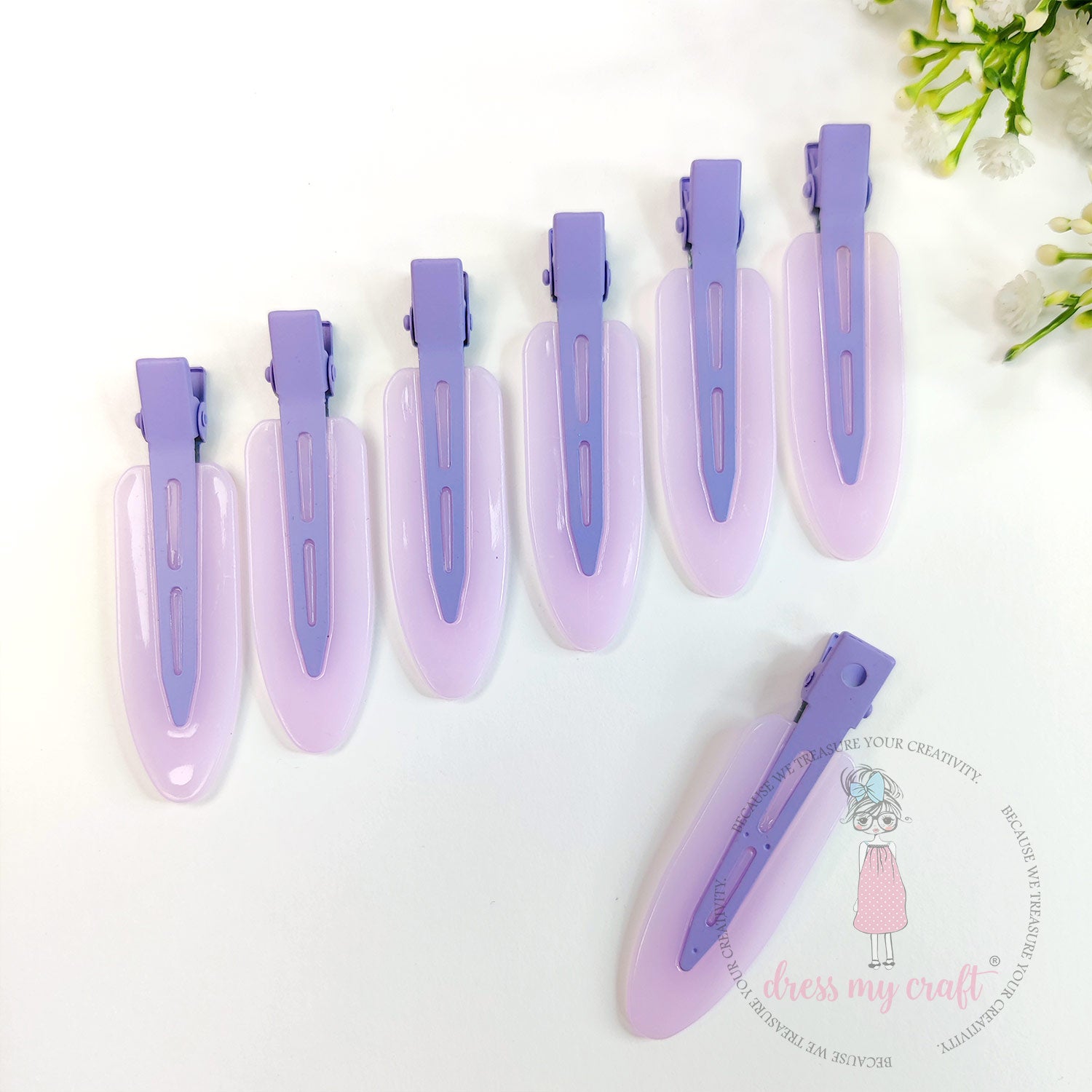 DIY Crease Free Hair Clips - Pastel Mauve