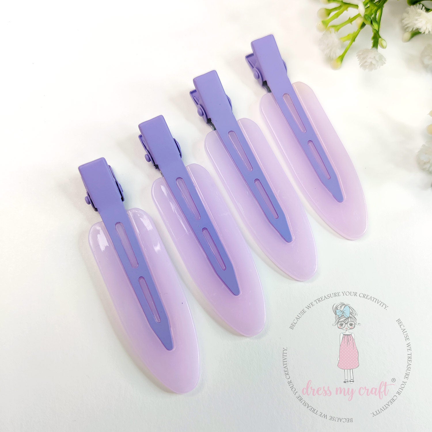 DIY Crease Free Hair Clips - Pastel Mauve