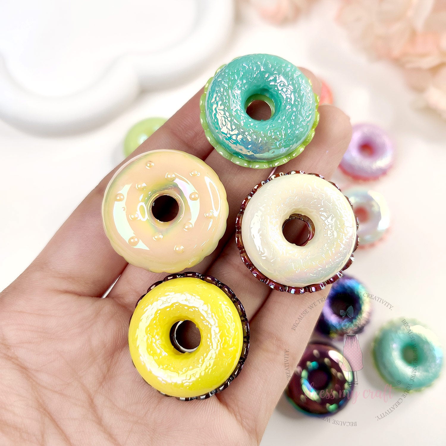 Holographic Donut Beads