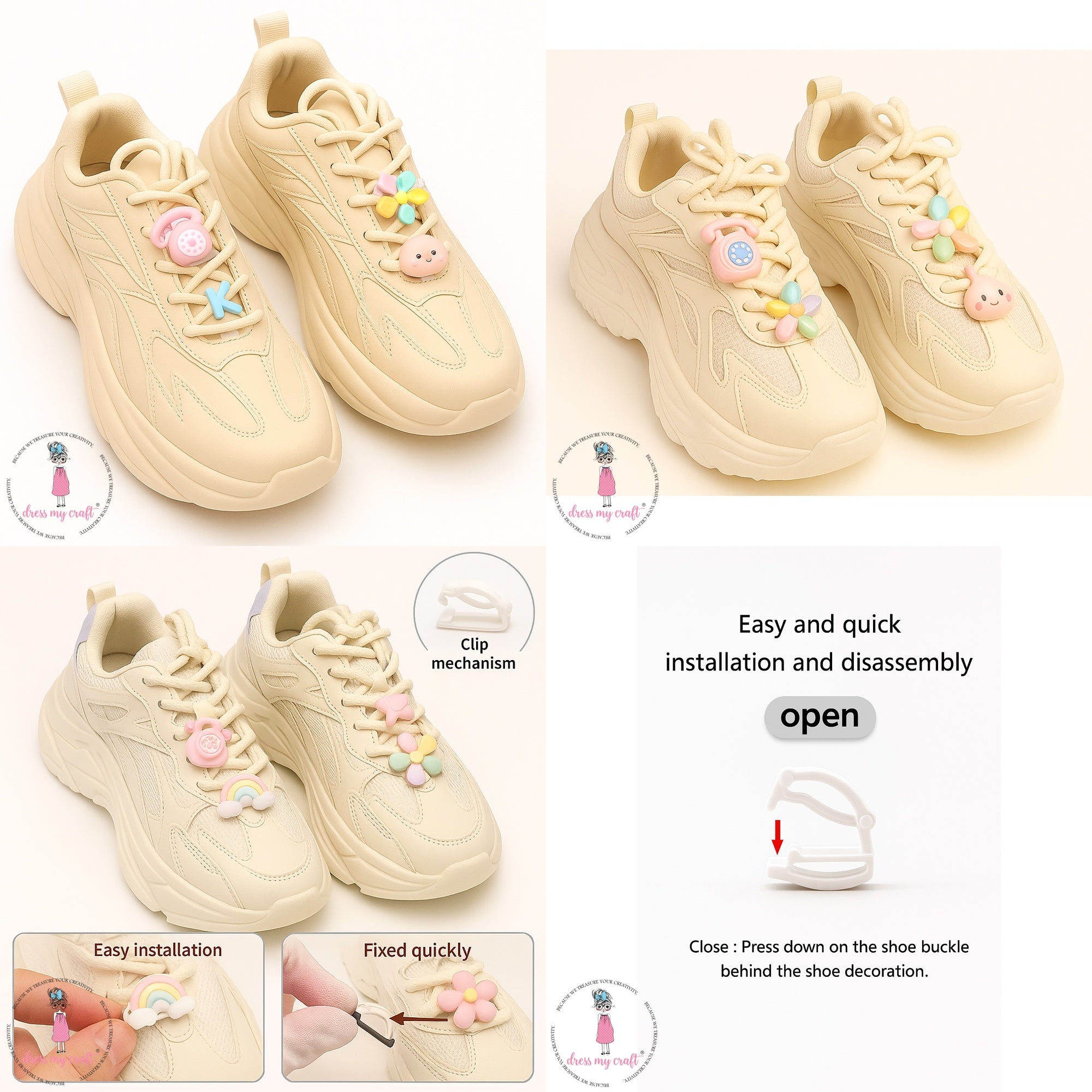 DIY Shoelace Decorative Clips