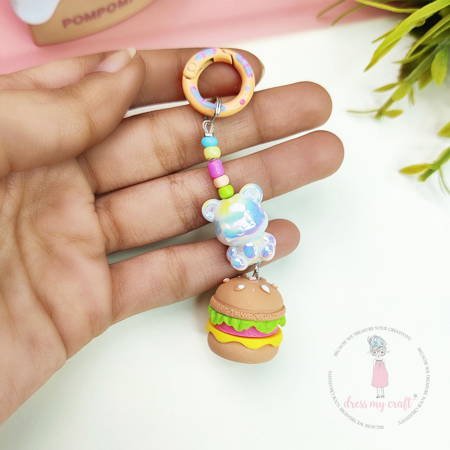 3D Holographic Multicolor Bear Beads