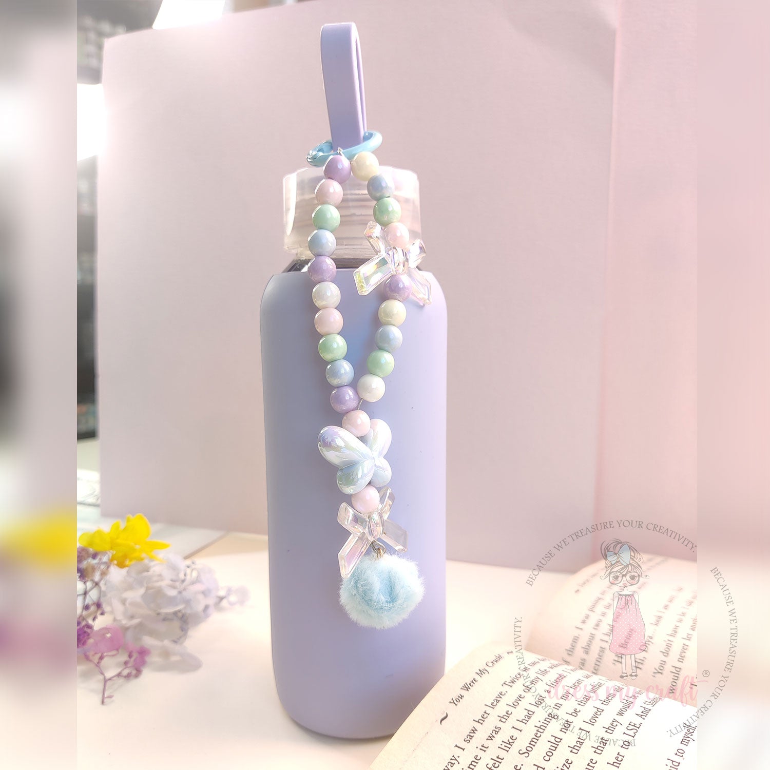 3D Holographic Multicolor Butterfly Beads