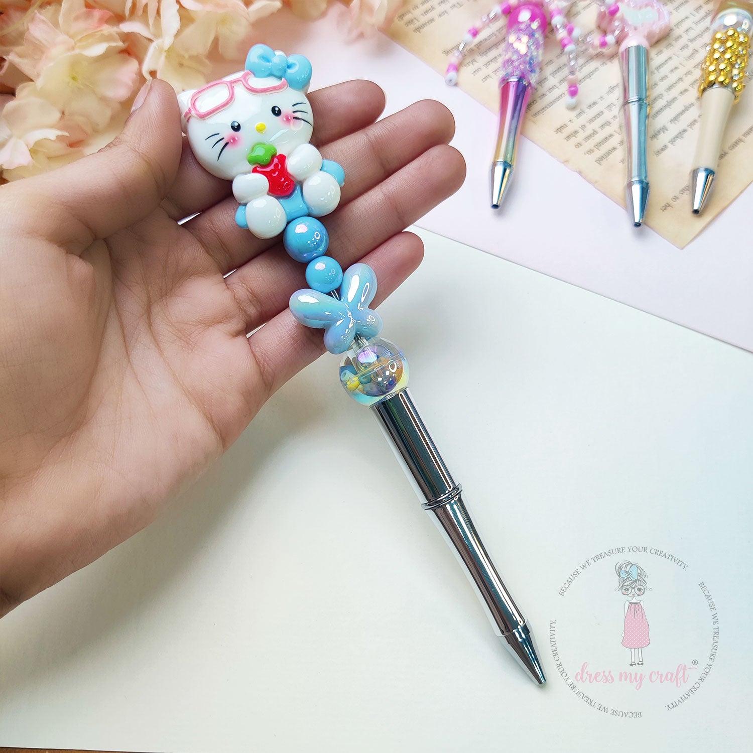 3D Holographic Multicolor Butterfly Beads