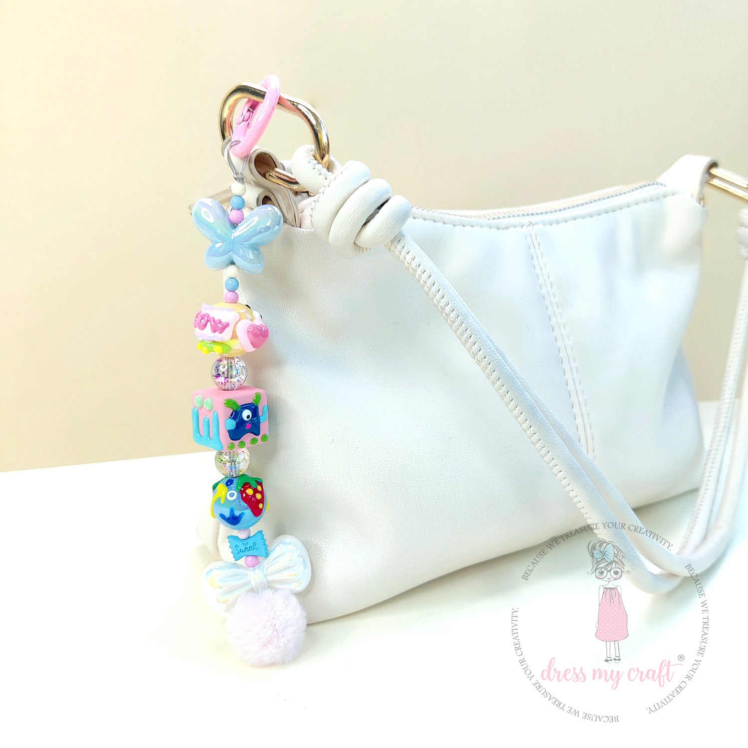 3D Holographic Multicolor Butterfly Beads