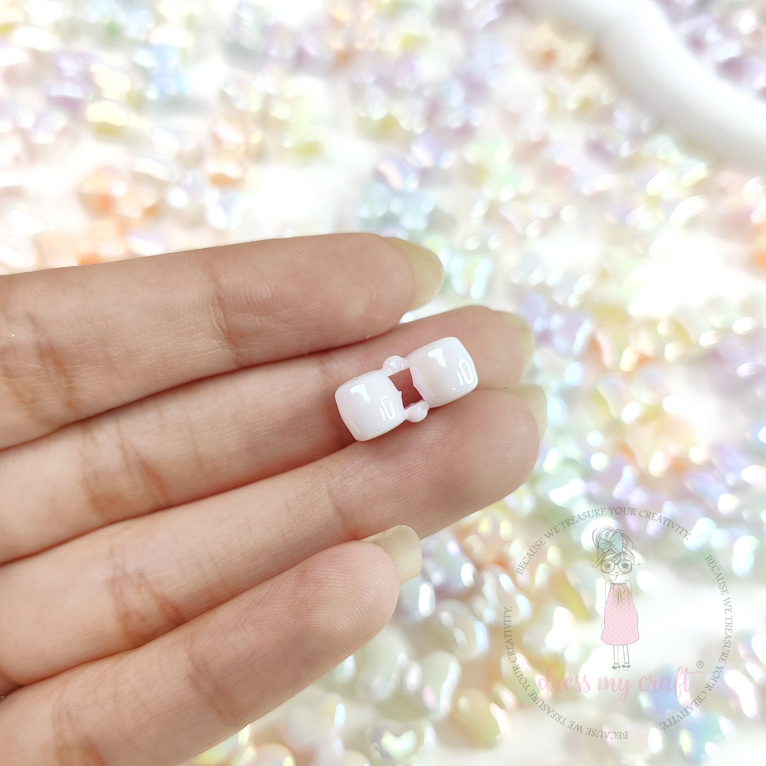 Pastel Holographic Shiny Bow Beads
