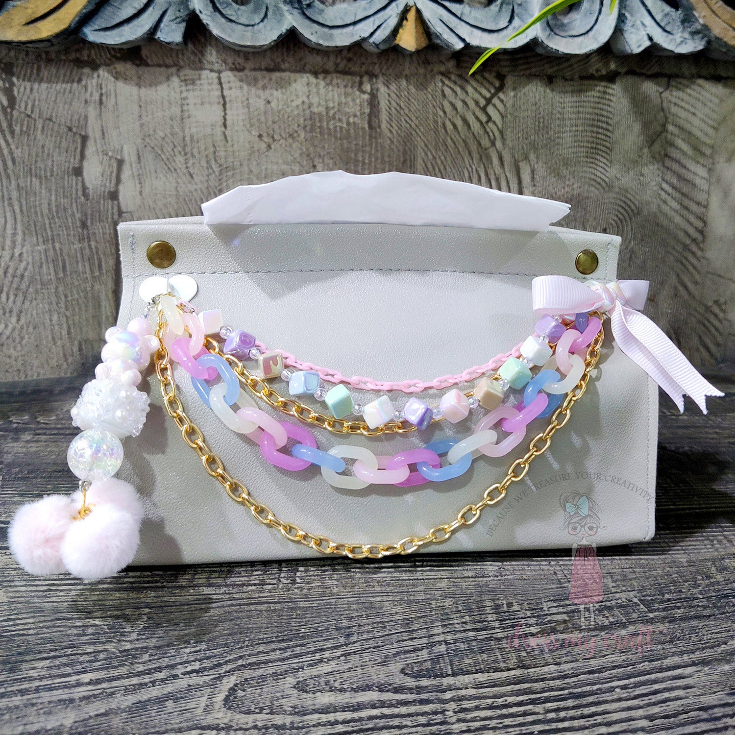 Pastel Holographic Square Beads