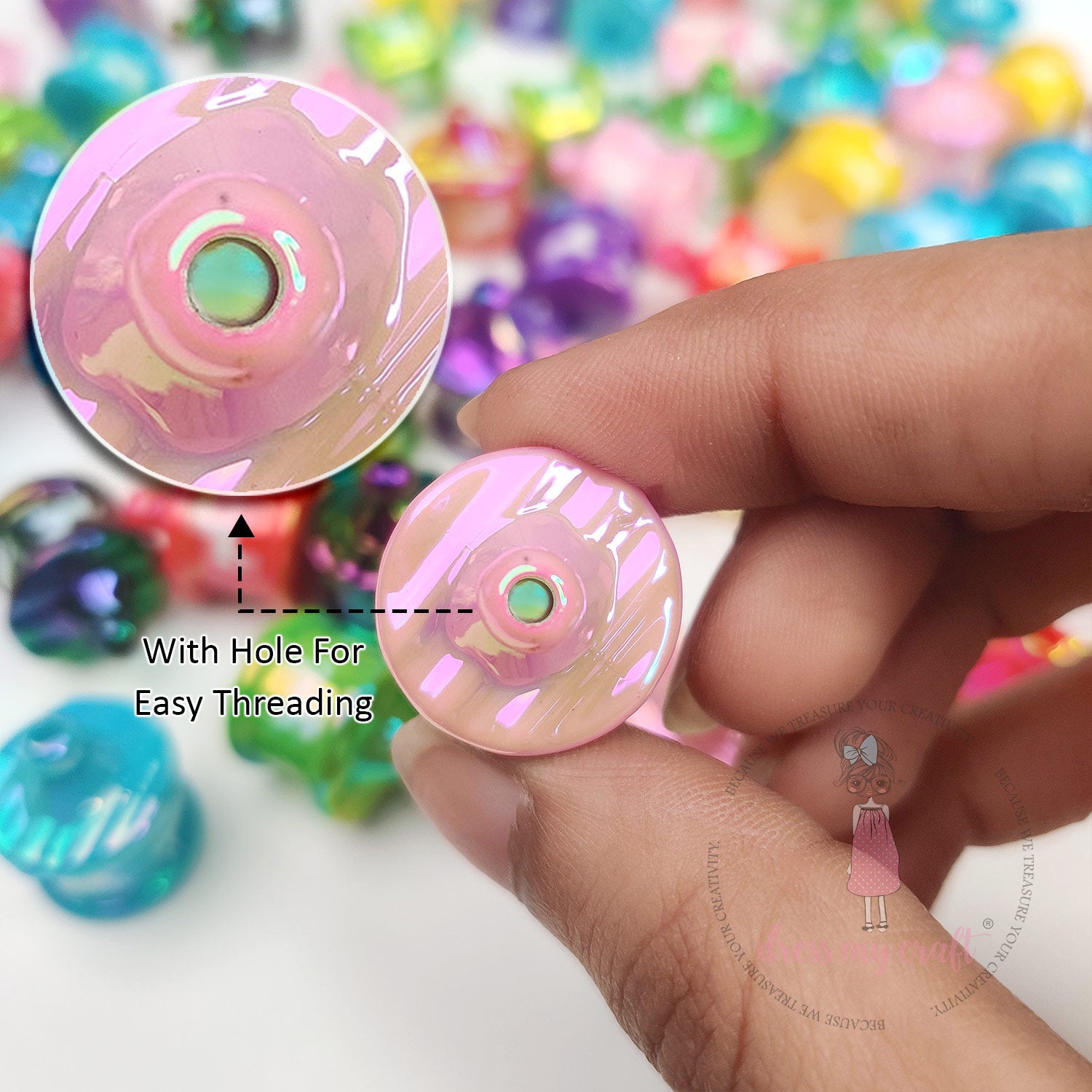 Holographic Merry-Go-Round Beads
