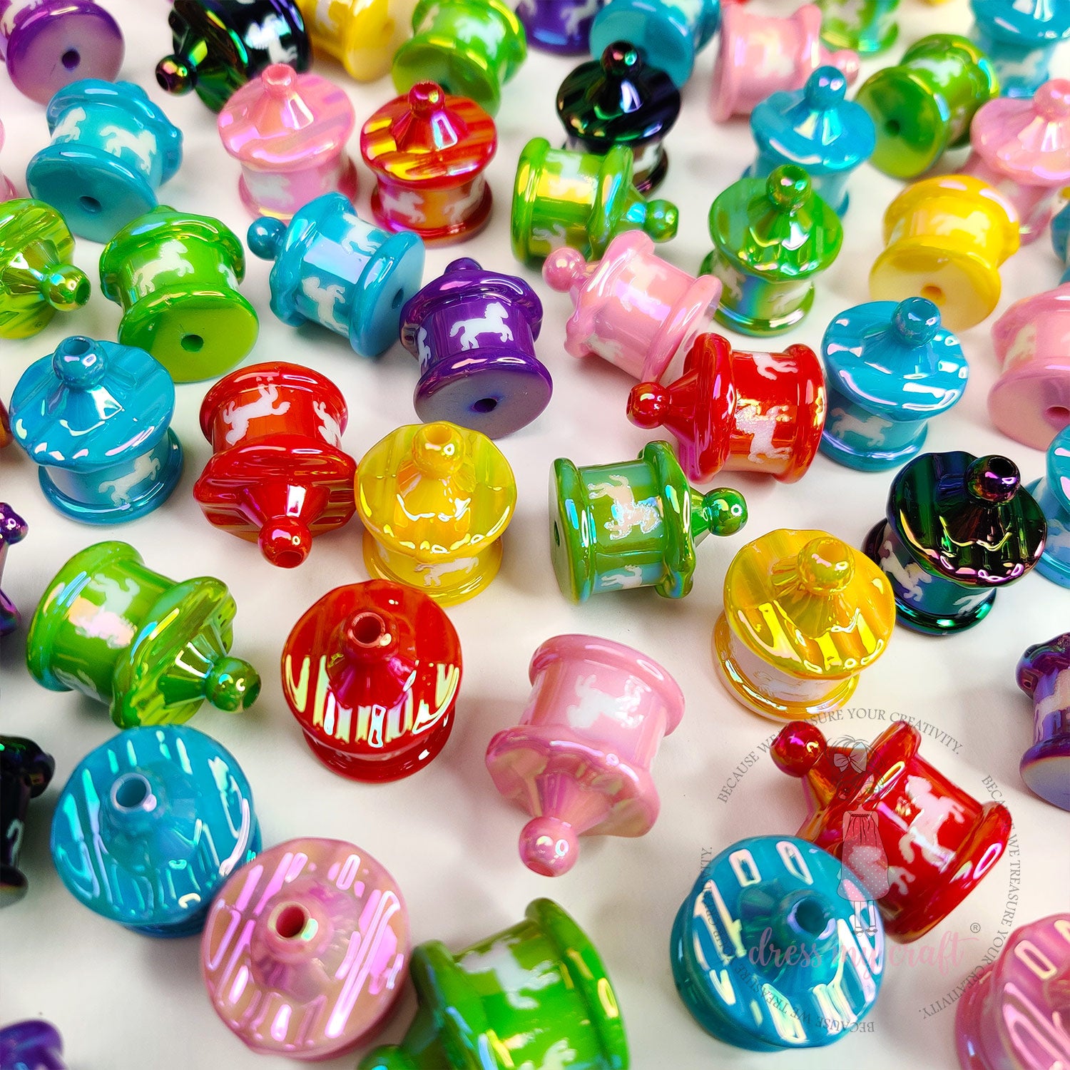 Holographic Merry-Go-Round Beads