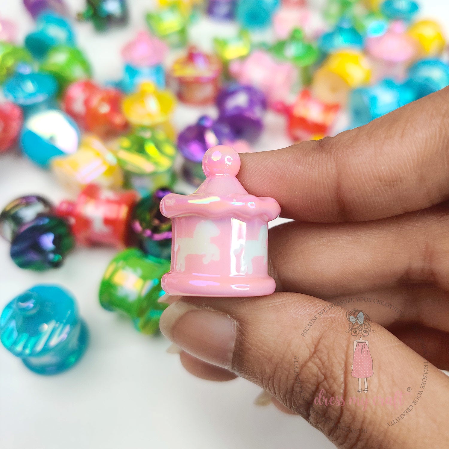 Holographic Merry-Go-Round Beads