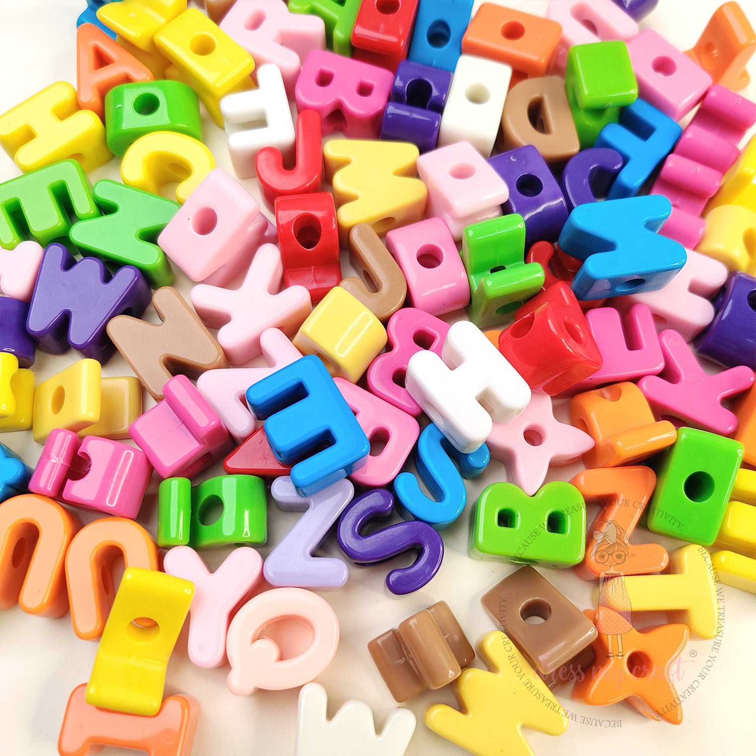 A To Z Alphabet Beads - Assorted Color