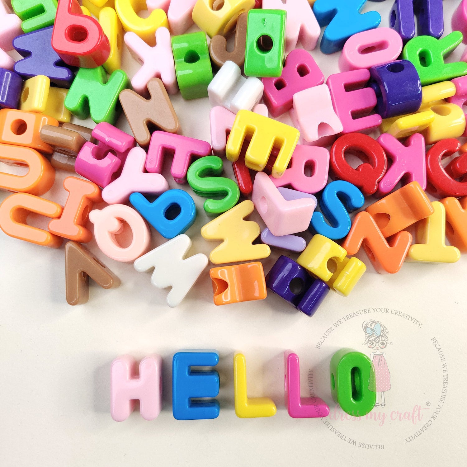 A To Z Alphabet Beads - Assorted Color