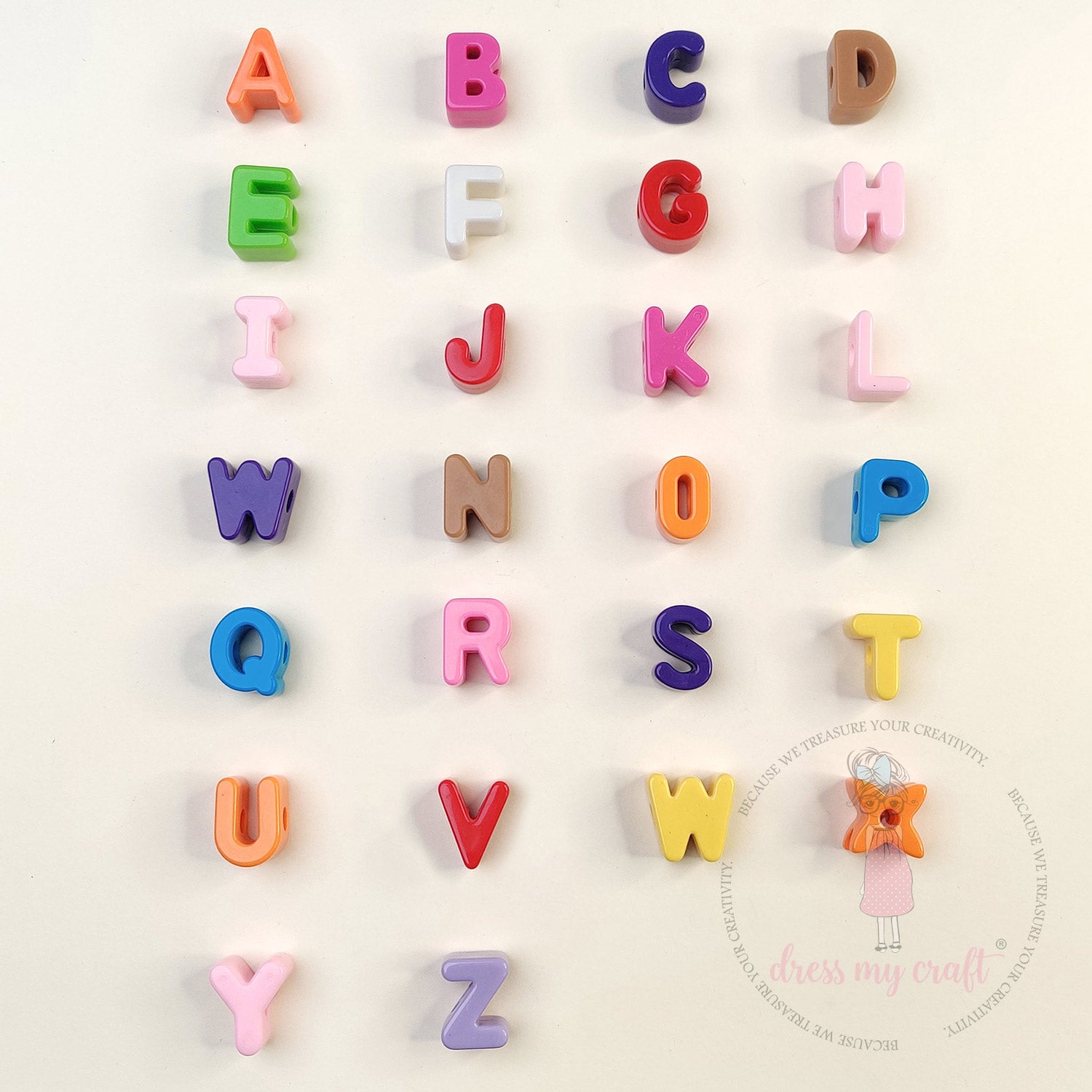 A To Z Alphabet Beads - Assorted Color