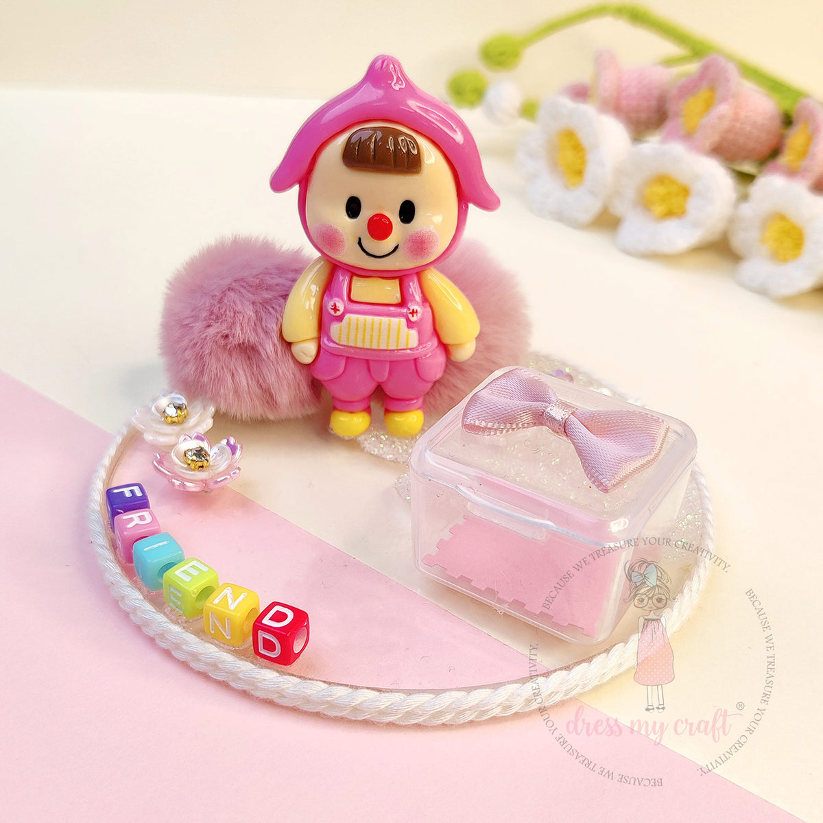 Puffy Satin Bows - Oyster Pink