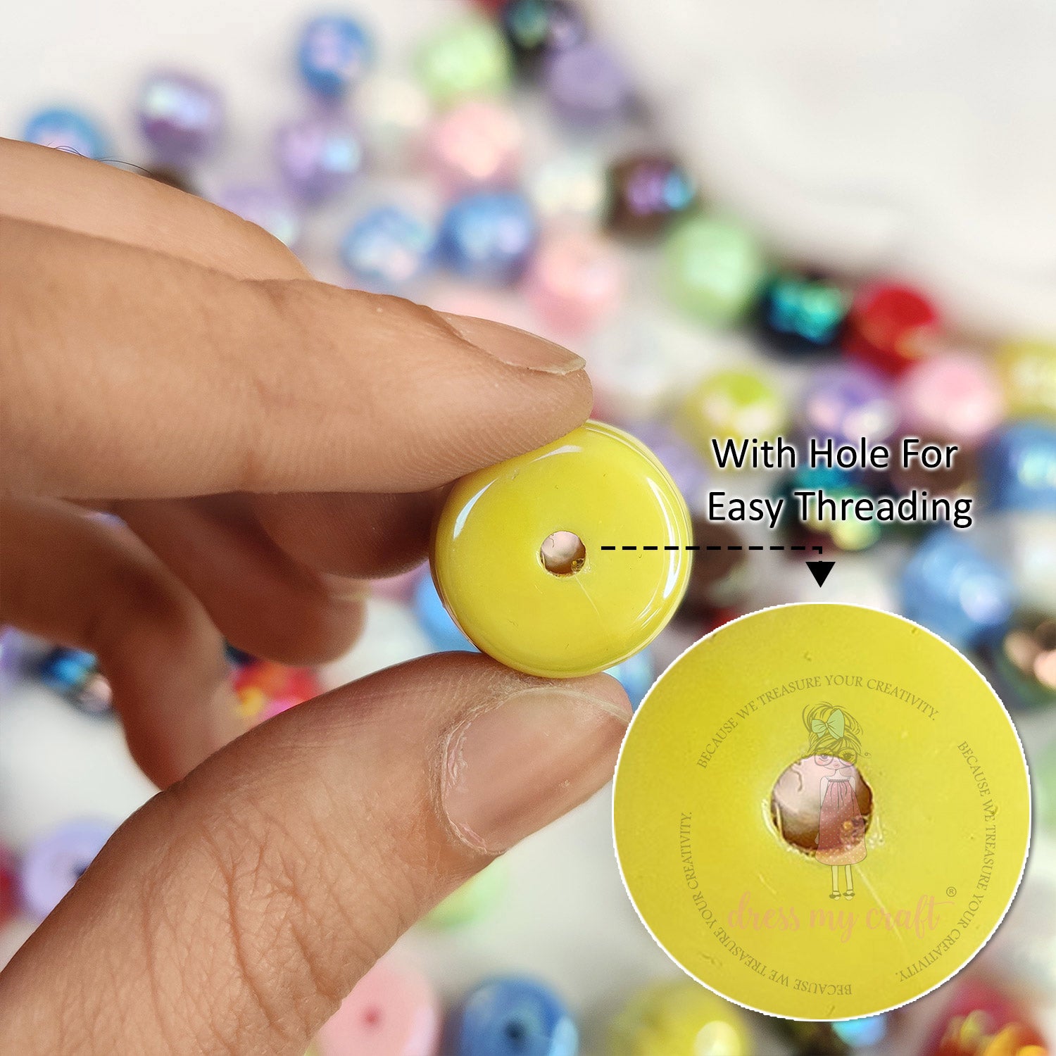 Holographic Honey Jar Beads