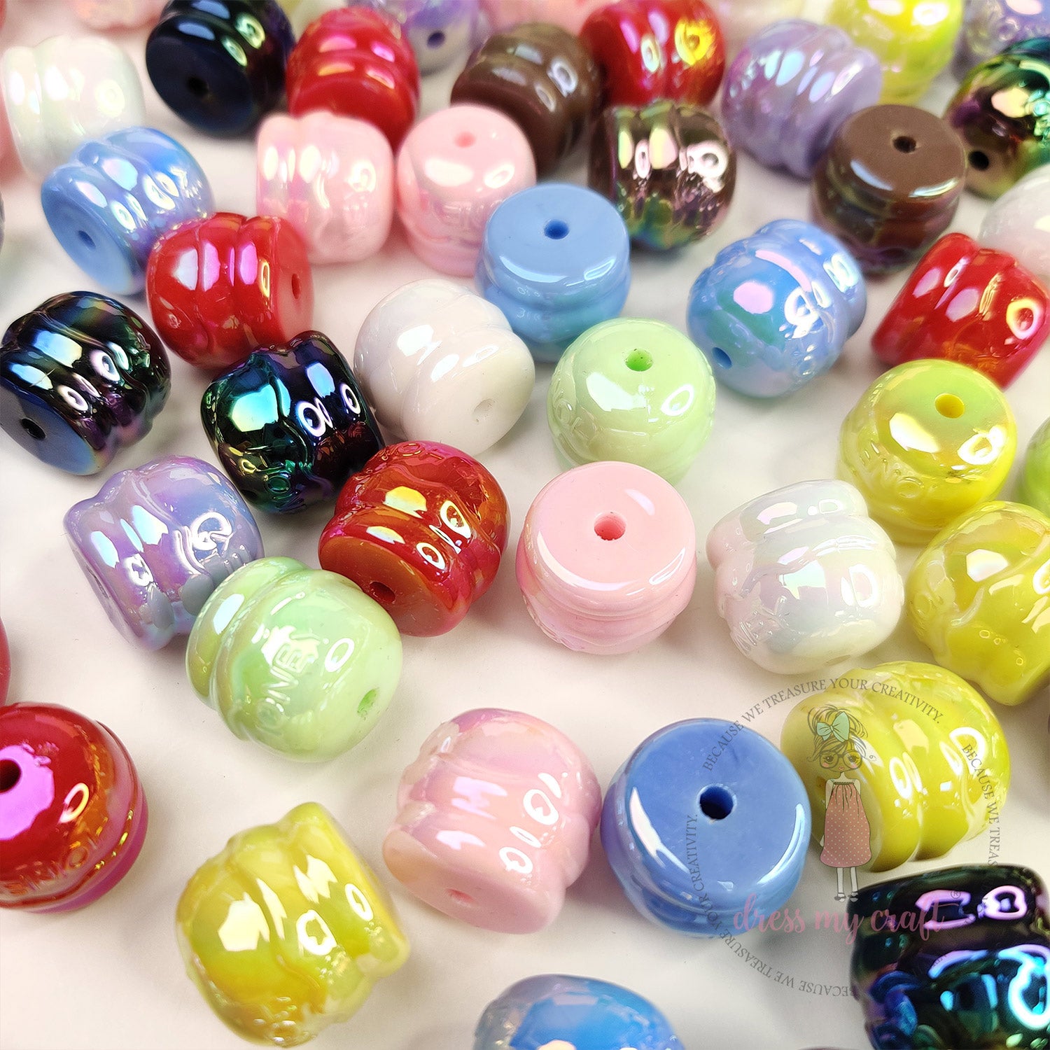 Holographic Honey Jar Beads
