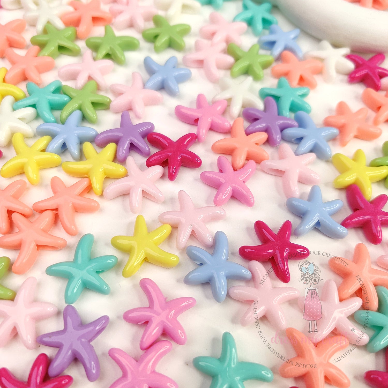 Multicolor Starfish Beads