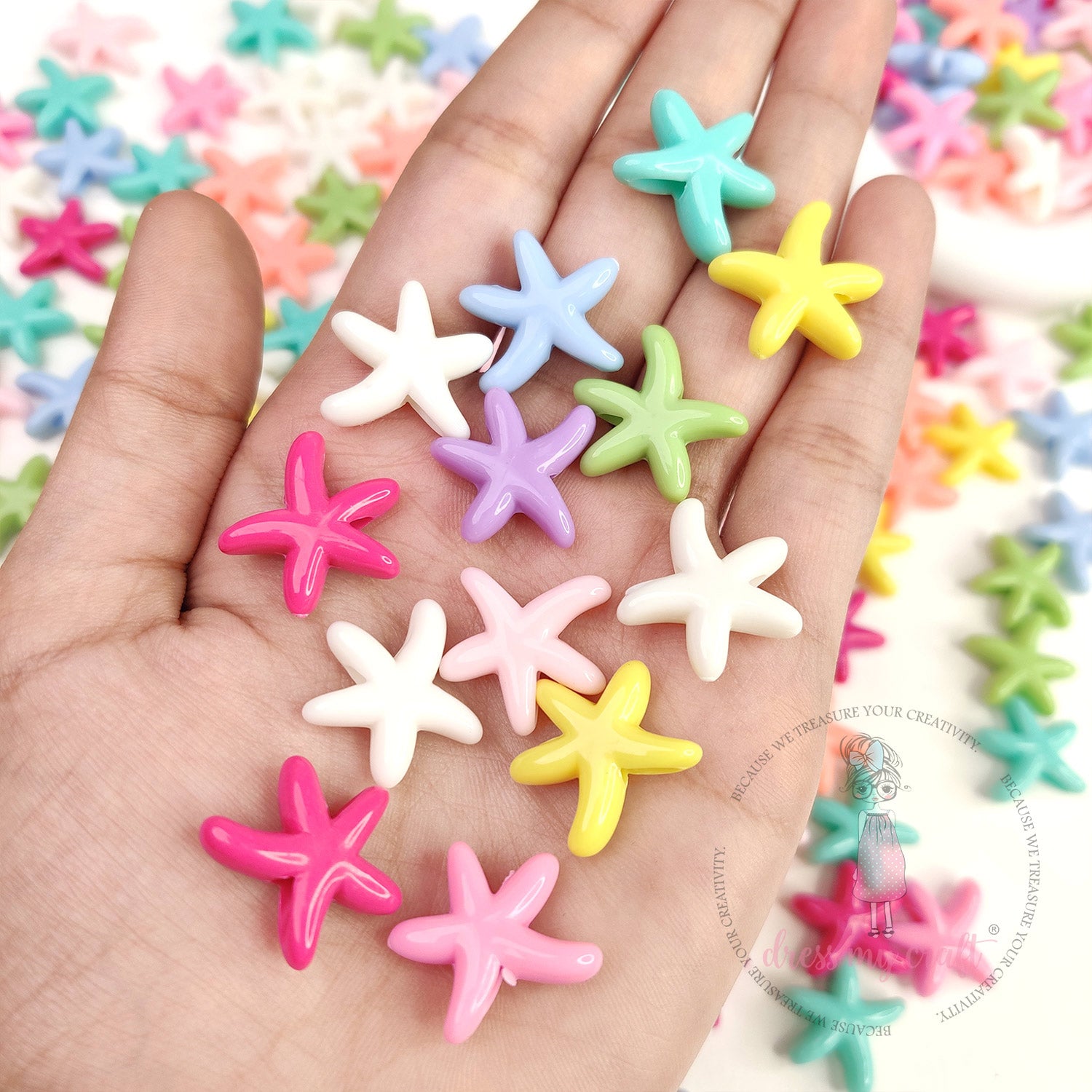 Multicolor Starfish Beads