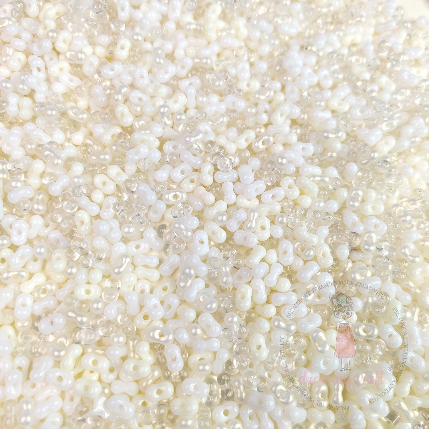 Peanut Beads - White Family