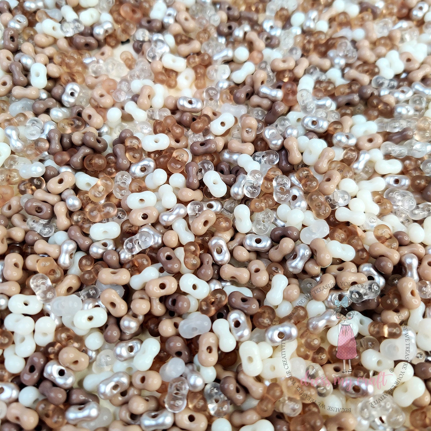 Peanut Beads - Brown Family