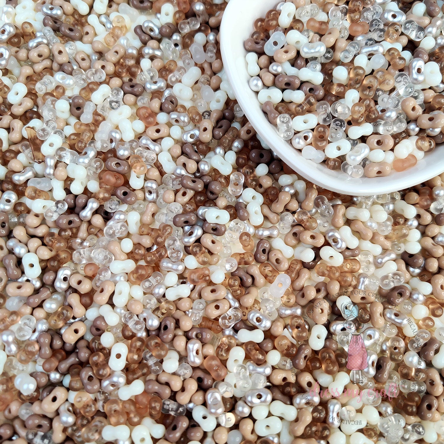 Peanut Beads - Brown Family