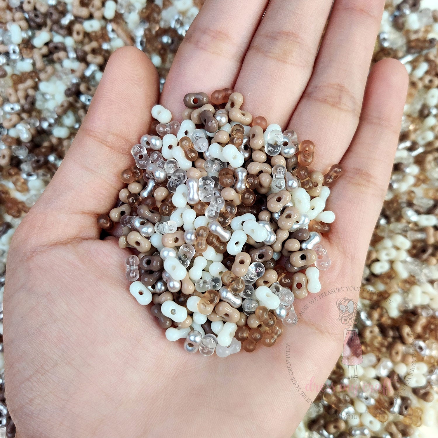 Peanut Beads - Brown Family