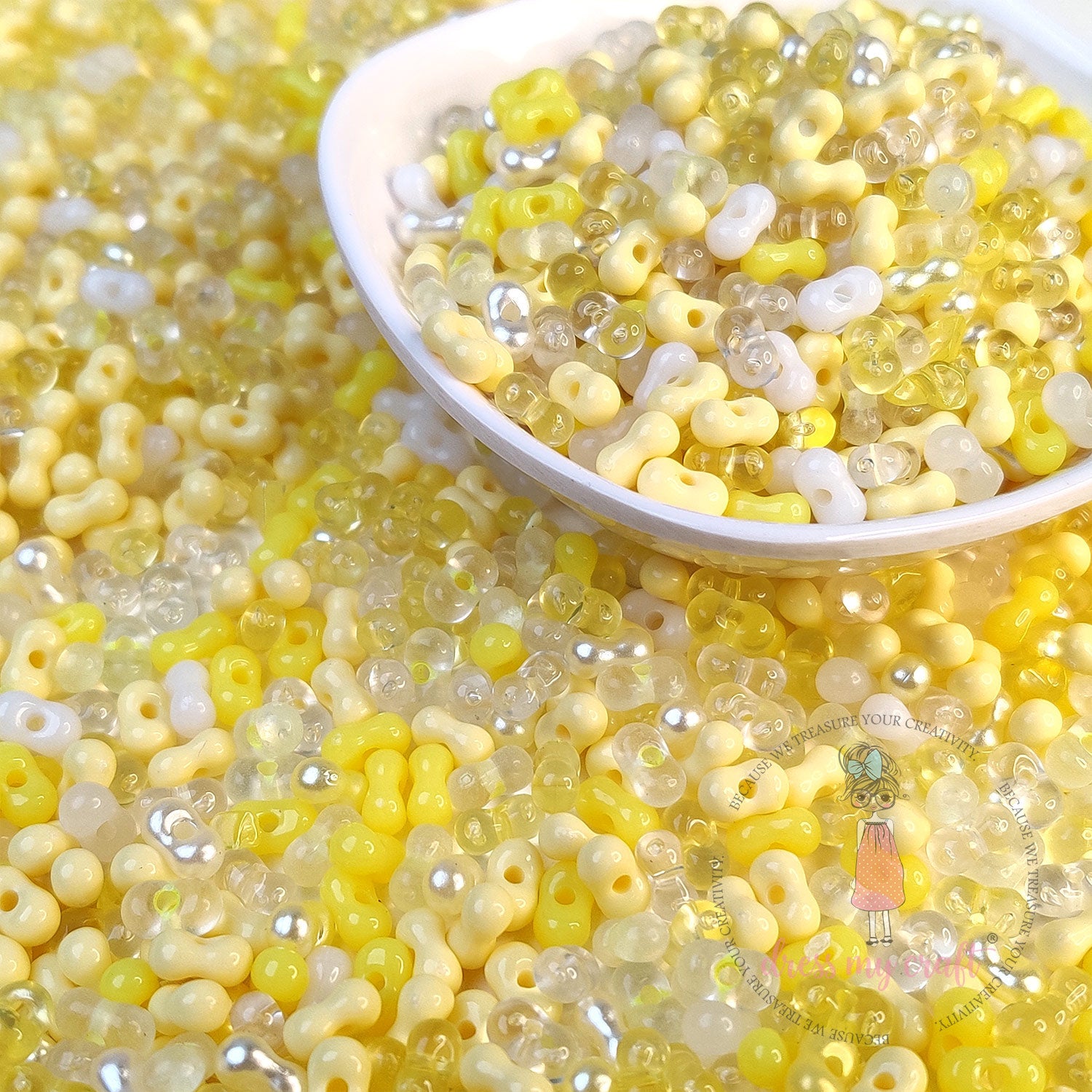 Peanut Beads - Yellow Family