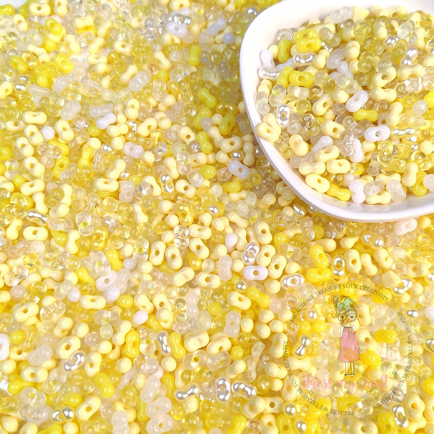 Peanut Beads - Yellow Family