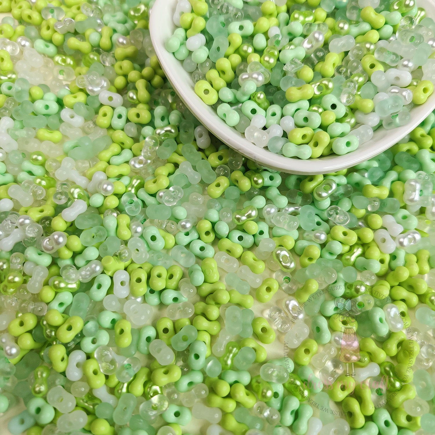Peanut Beads - Green Family