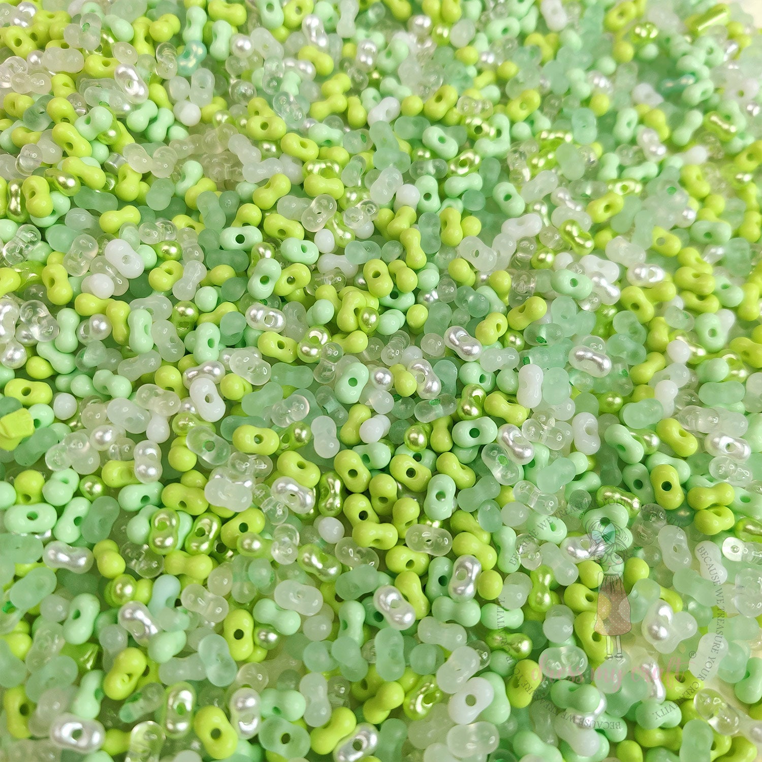 Peanut Beads - Green Family