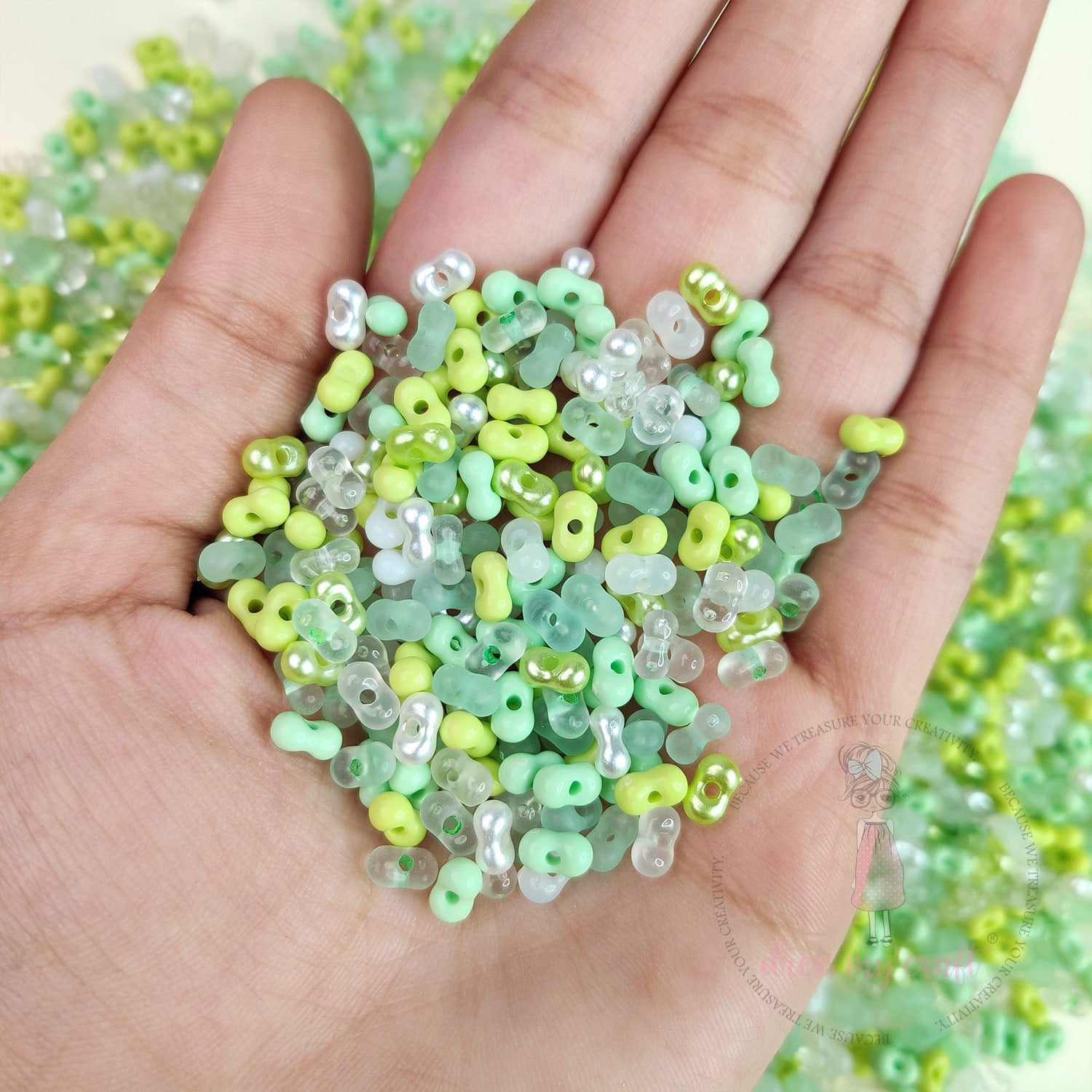 Peanut Beads - Green Family
