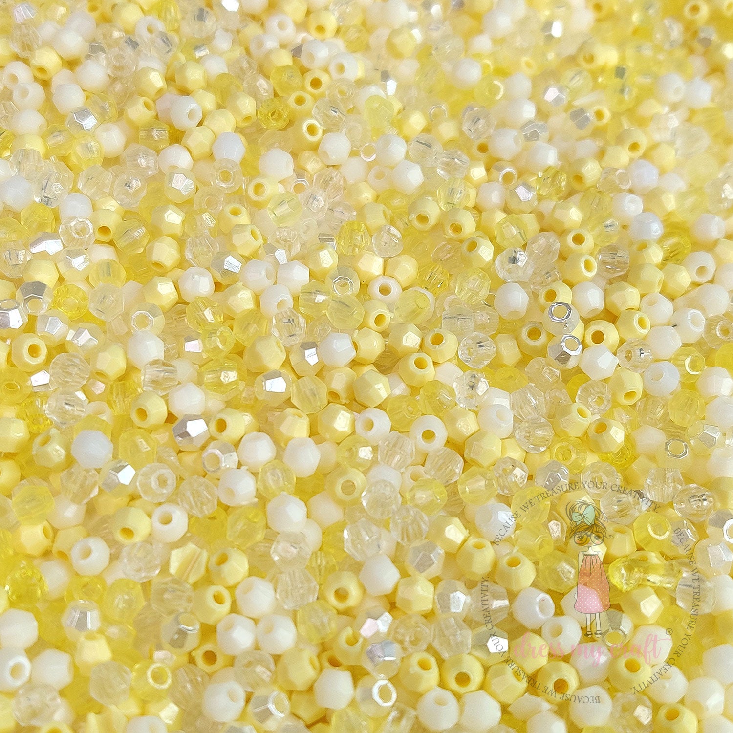 Hexagon Beads - Yellow Family