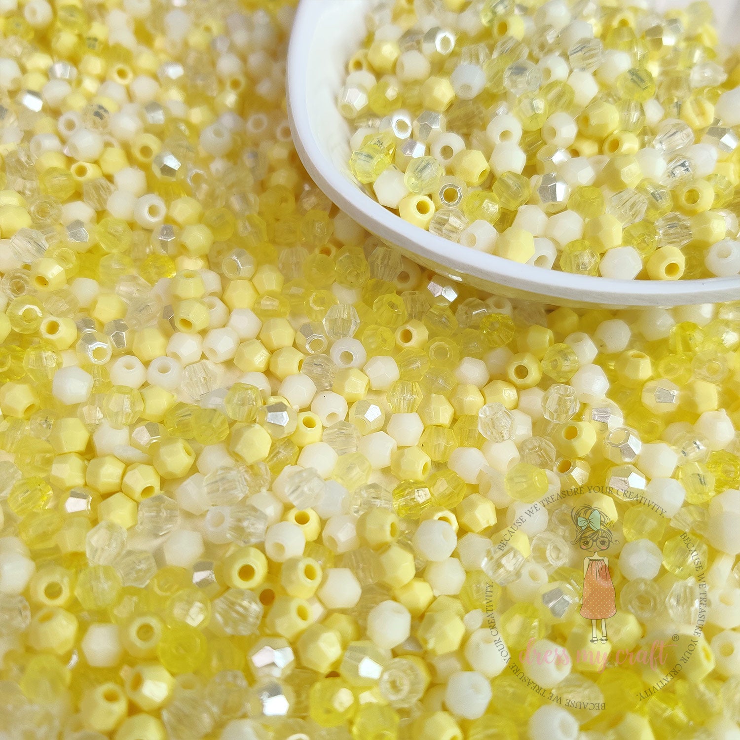 Hexagon Beads - Yellow Family