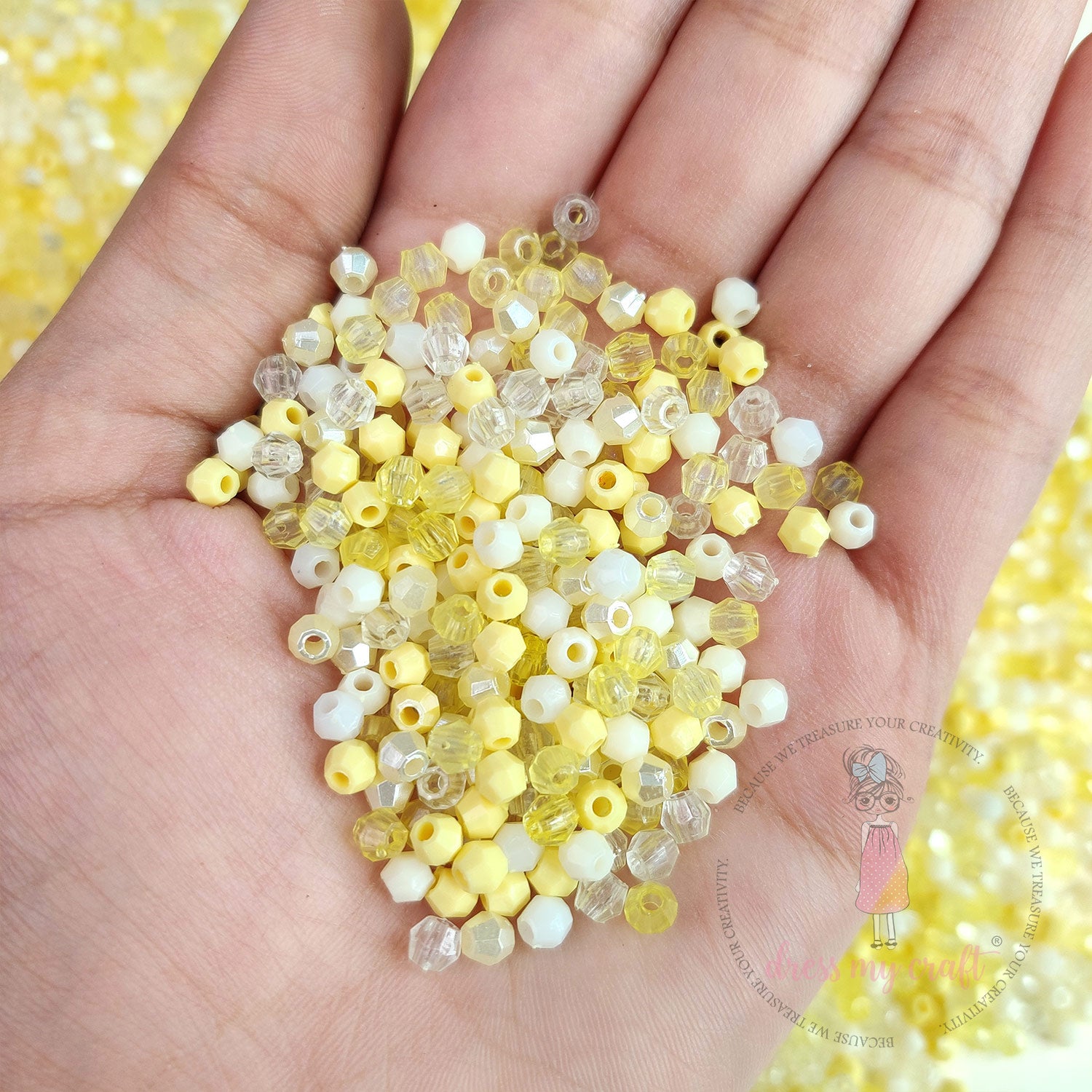 Hexagon Beads - Yellow Family